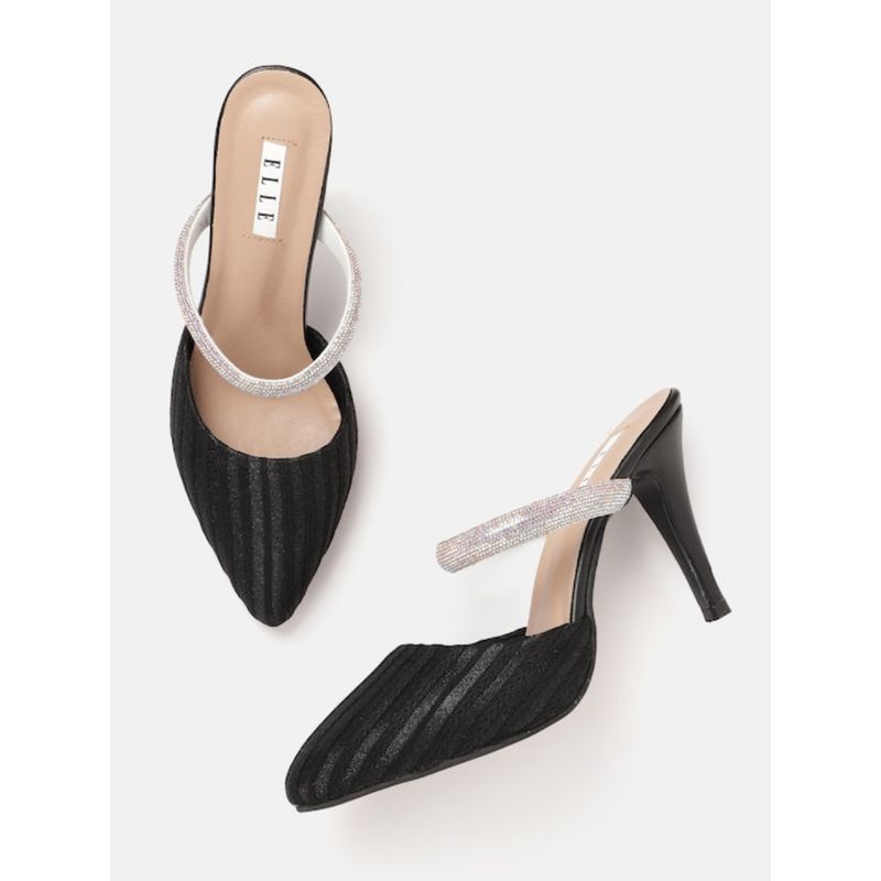 ELLE Black Women Slip On Pumps (EURO 36)