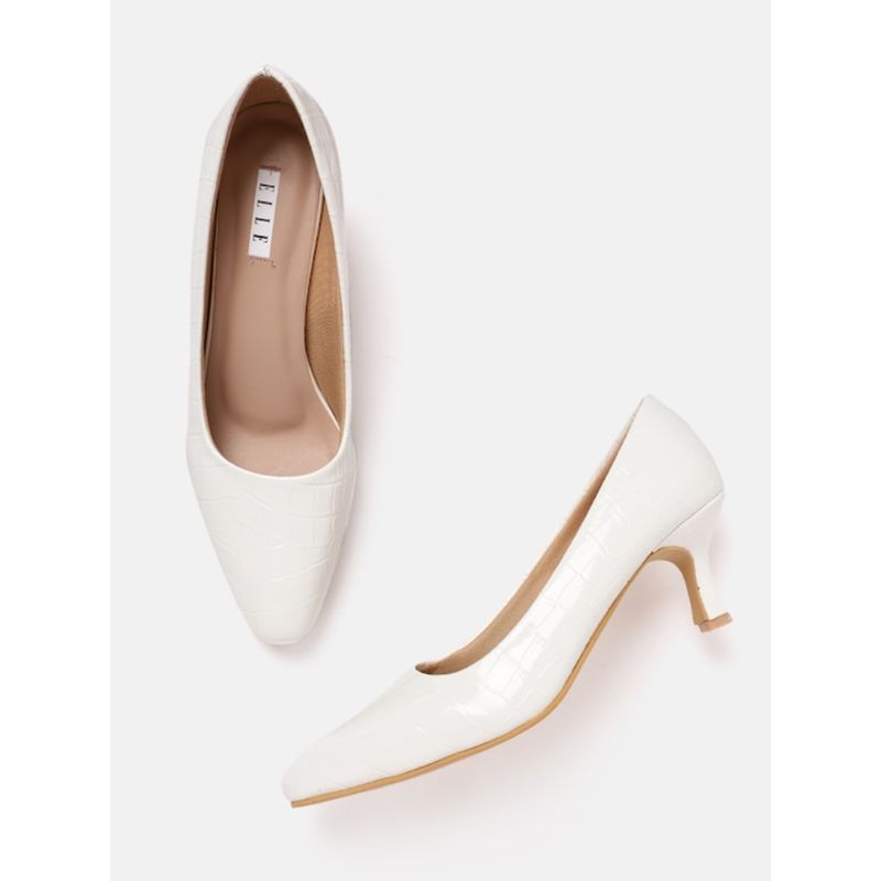 ELLE White Women Slip On Pumps Buy ELLE White Women Slip On Pumps