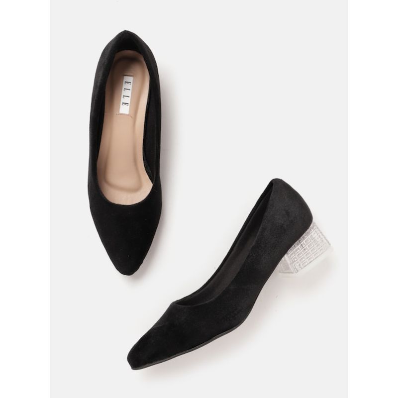 ELLE Black Women Slip On Pumps (EURO 41)