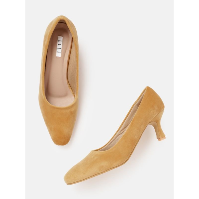 ELLE Yellow Women Slip On Pumps (EURO 37)