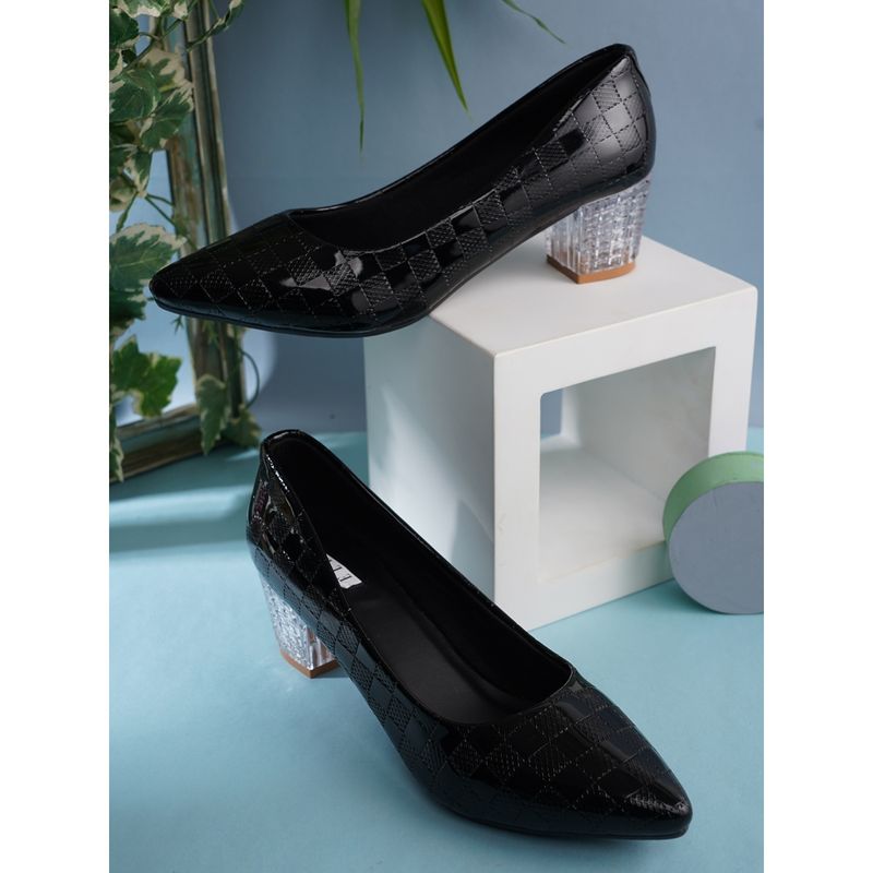 ELLE Black Women Slip On Pumps (EURO 36)