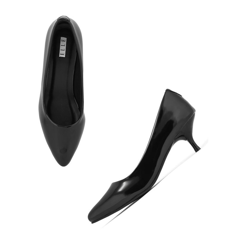 ELLE Black Women Slip On Pumps (EURO 36)