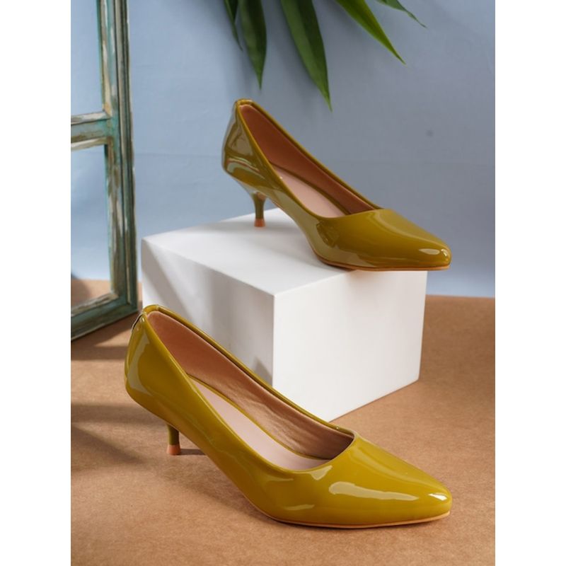 ELLE Mustard Women Slip On Pumps (EURO 36)