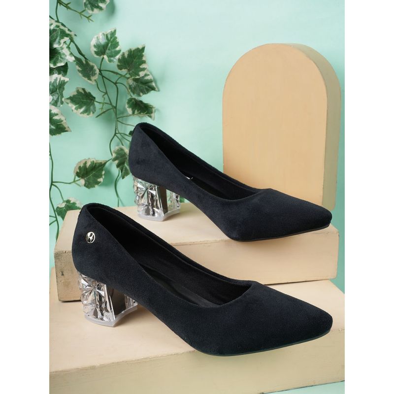 ELLE Black Women Slip On Pumps (EURO 40)