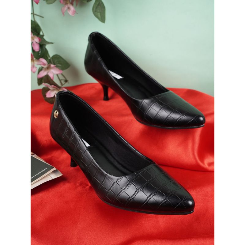 ELLE Black Women Slip On Pumps (EURO 36)