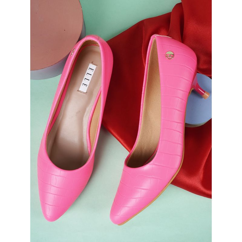 ELLE Pink Women Slip On Pumps (EURO 41)