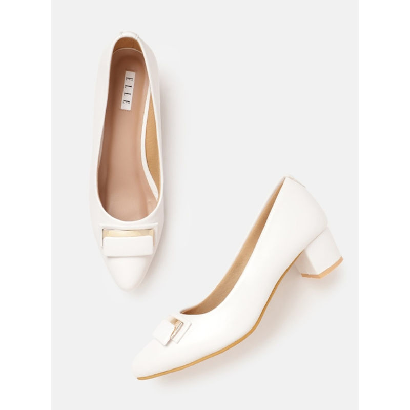 slip on white pumps