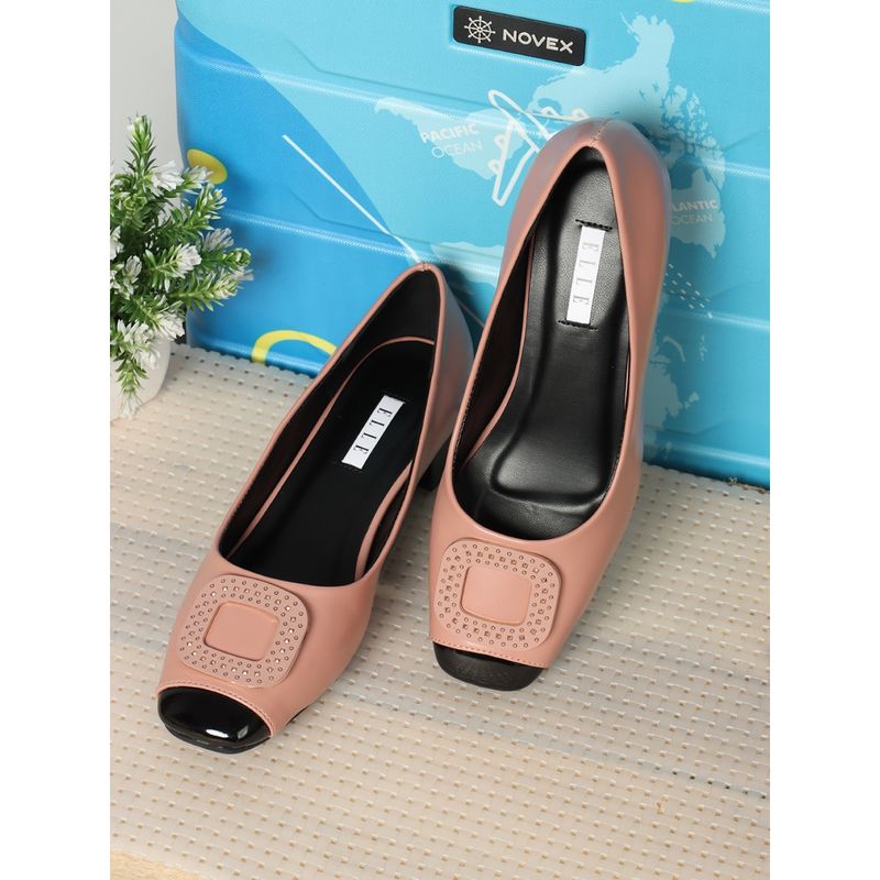 ELLE Brown Women Slip On Pumps (EURO 37)