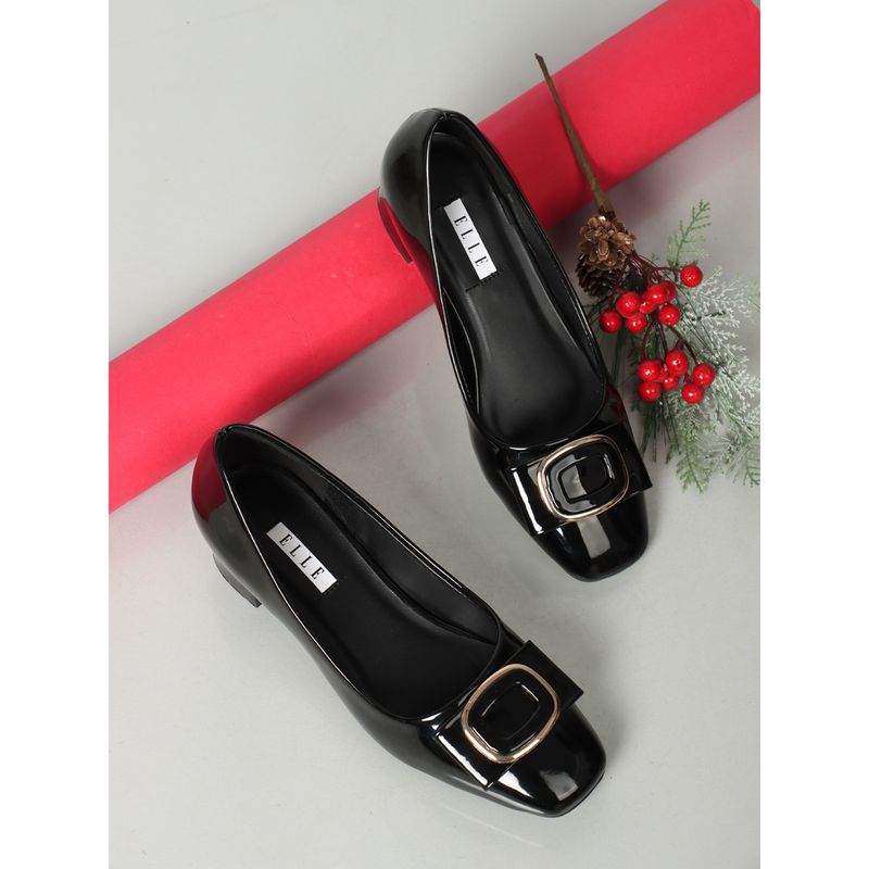 ELLE Black Women Slip On Pumps (EURO 36)