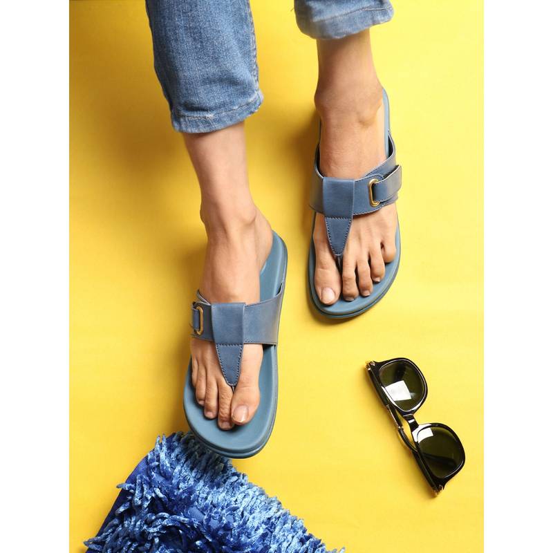 ELLE Navy Blue Women Slip On Flats (EURO 41)