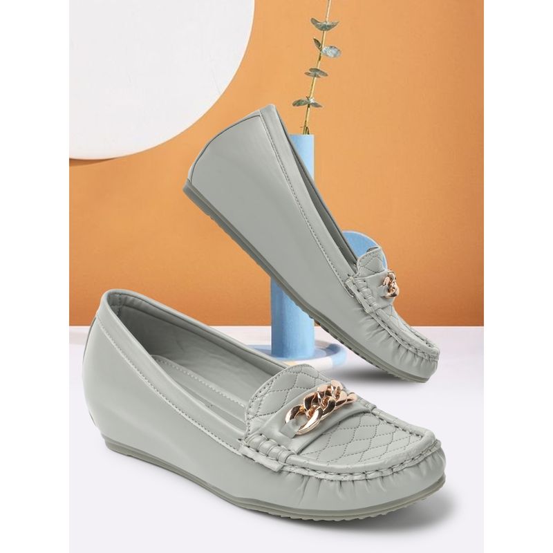 ELLE Grey Women Slip On Loafers Buy ELLE Grey Women Slip On Loafers Online at Best Price in