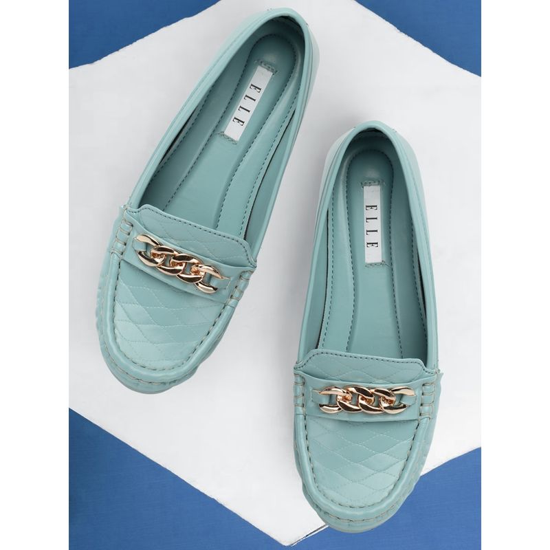 ELLE Blue Women Slip On Loafers (EURO 36)