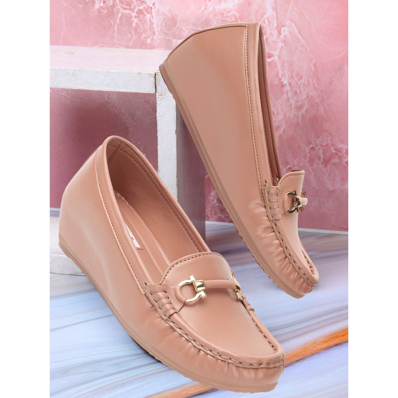 ELLE Peach Women Slip On Loafers (EURO 38)