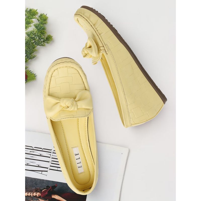 ELLE Yellow Women Slip On Loafers (EURO 36)