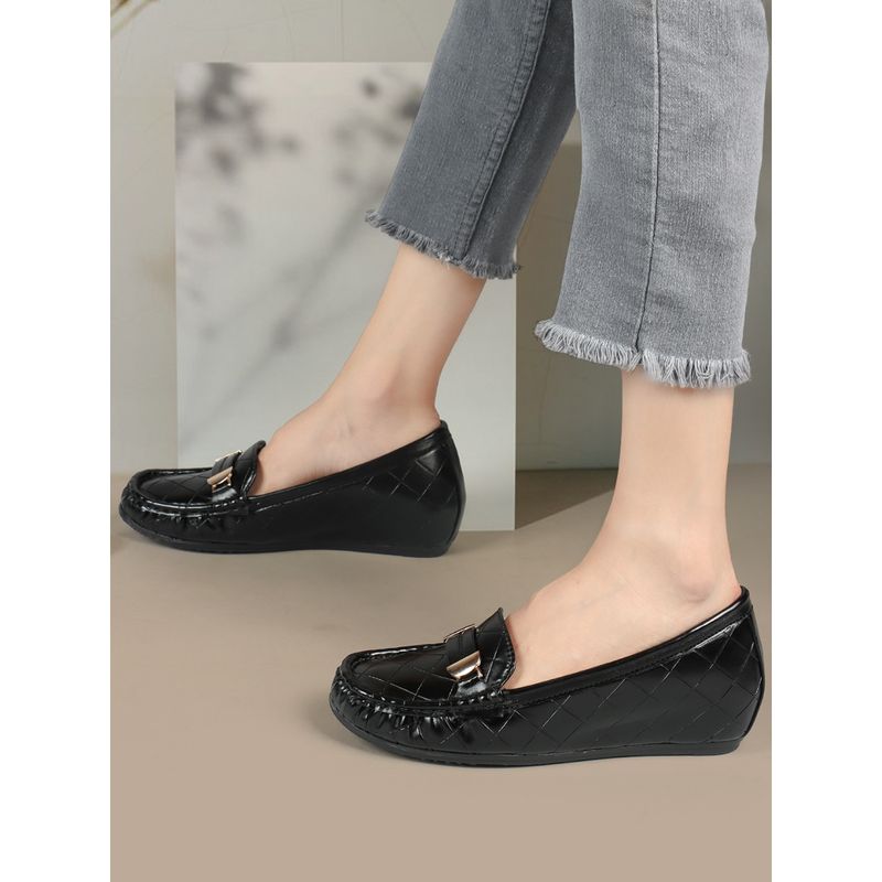 ELLE Black Women Slip On Loafers (EURO 40)