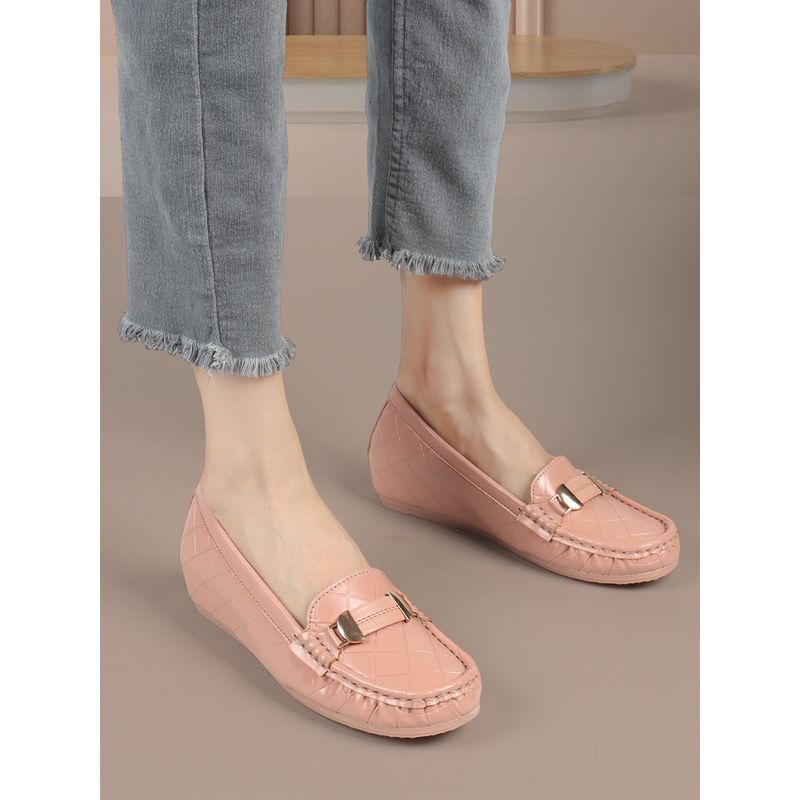 ELLE Peach Women Slip On Loafers (EURO 36)