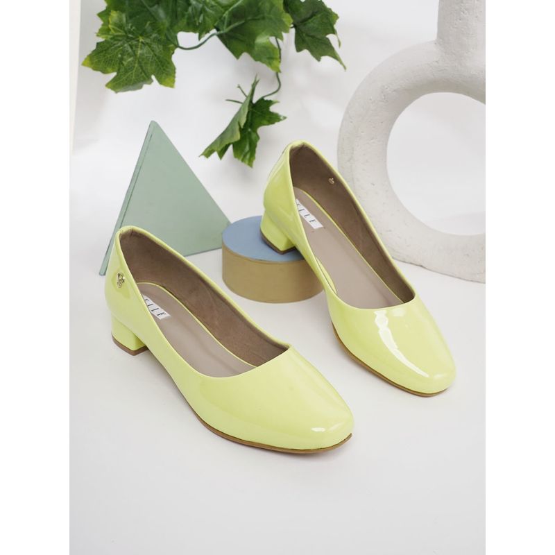 ELLE Yellow Women Slip On Pumps (EURO 39)