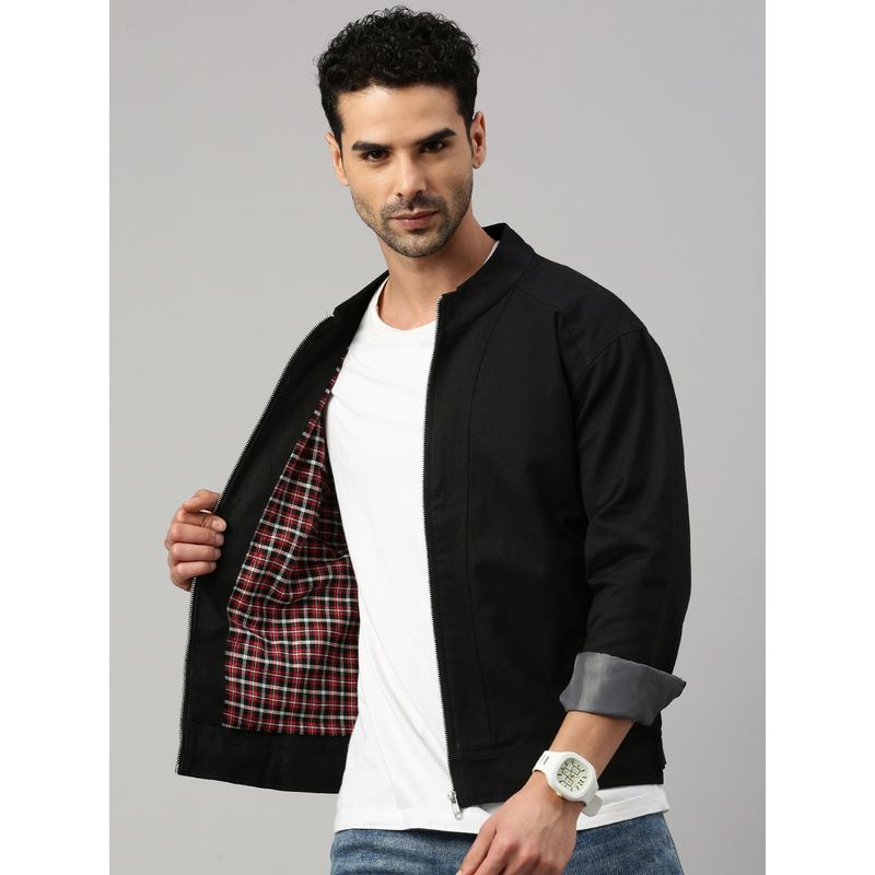 Voxati Men Black Truckers Denim Jacket (L)