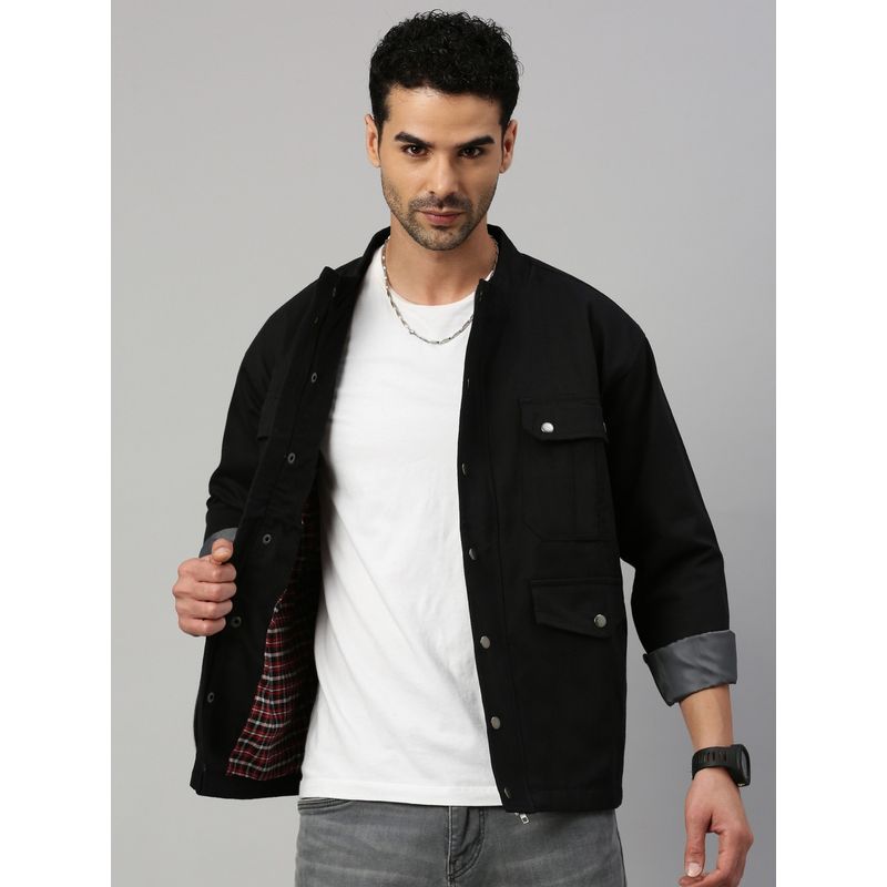 Voxati Men Black Truckers Denim Jacket (M)
