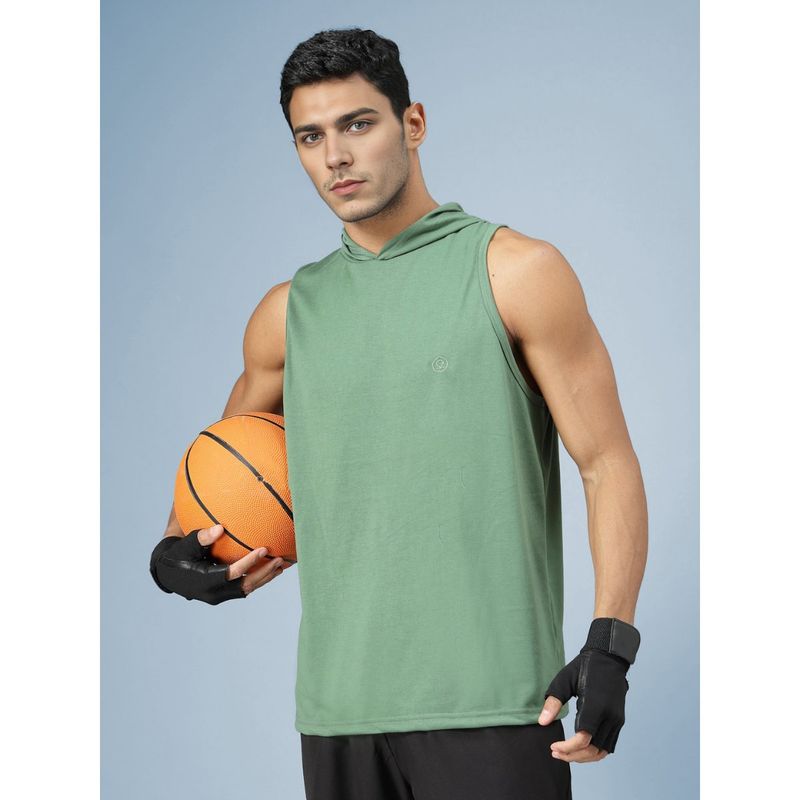 Chkokko Men Green Gym Tank Top Sports Vest (3XL)