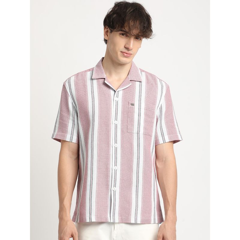 THE BEAR HOUSE Men's Red Checked Casual Shirt (M)