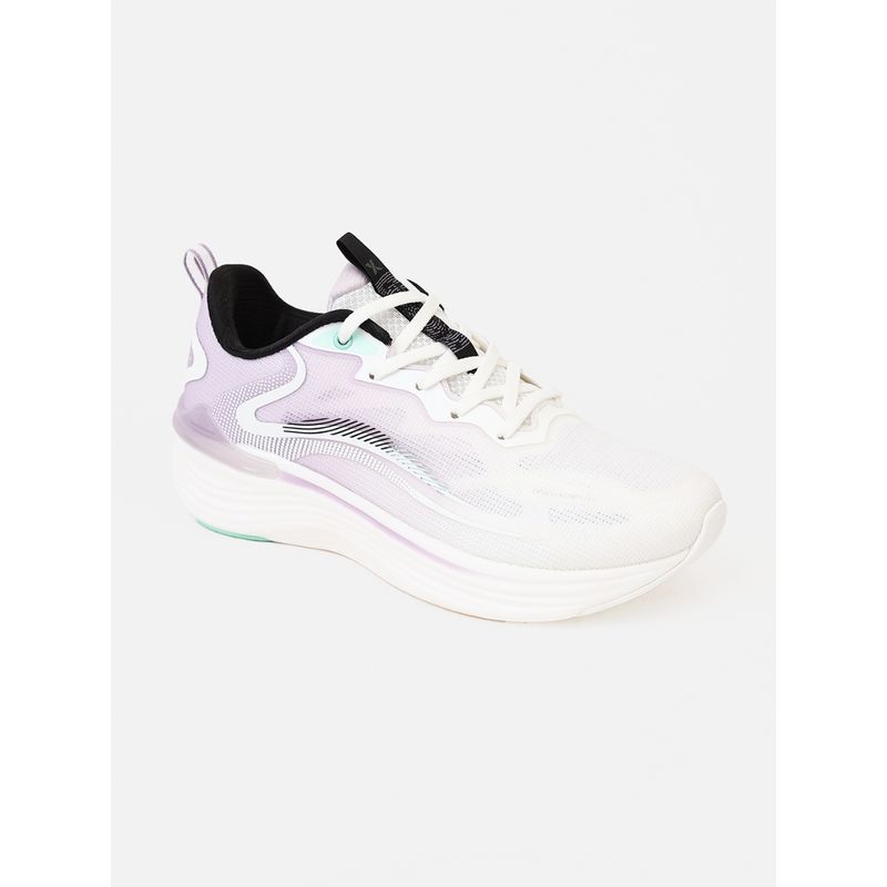 Xtep Women Shape Bombs Technology White & Purple Running Shoes (EURO 35)