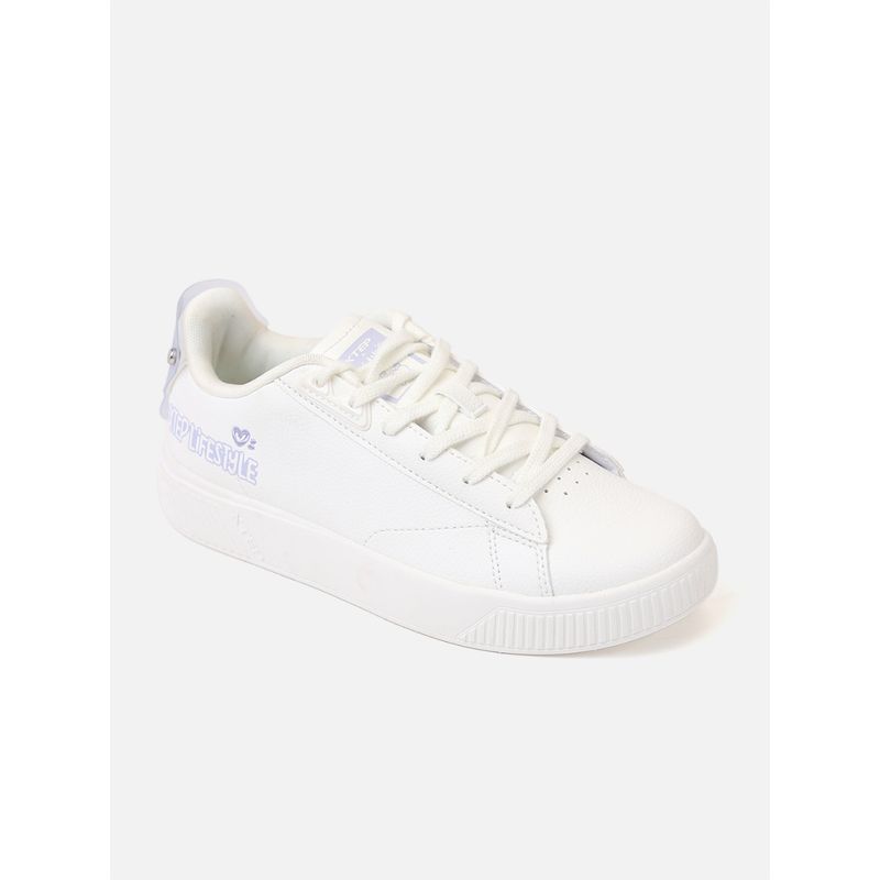Xtep Calssic Solid White Sneakers for Women (EURO 35)