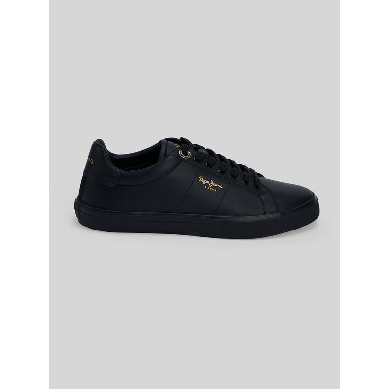 Pepe Jeans Black Low-Cut Anti-Skid Cupsole Sneakers (EURO 42)