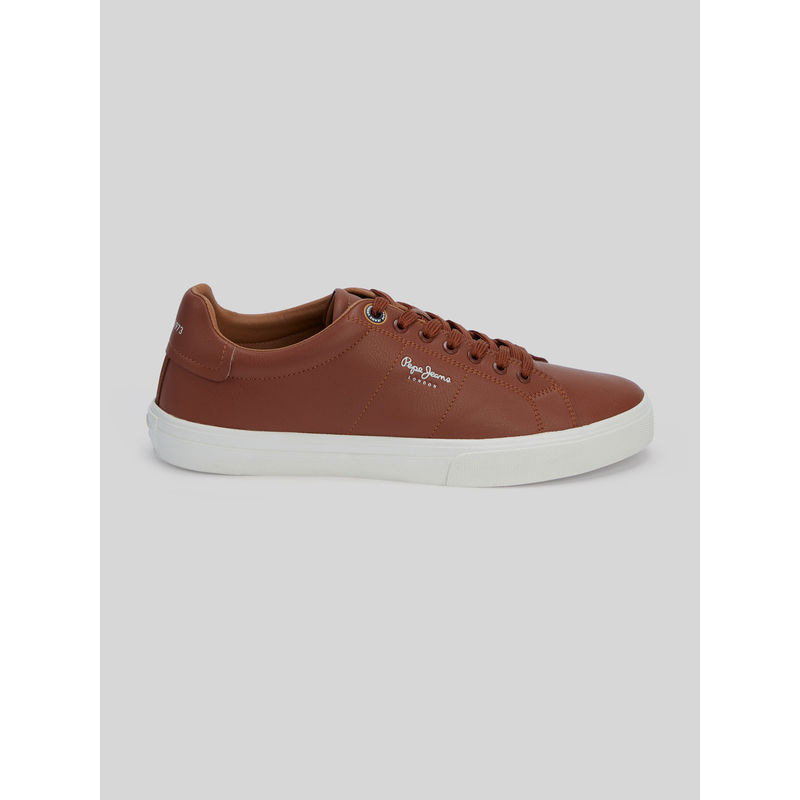 Pepe Jeans Brown Low-Cut Anti-Skid Cupsole Sneakers (EURO 41)