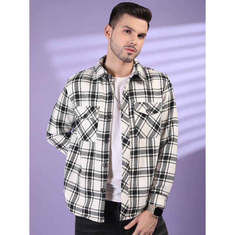 CHKOKKO White Dlanxa Men Shacket (3XL)