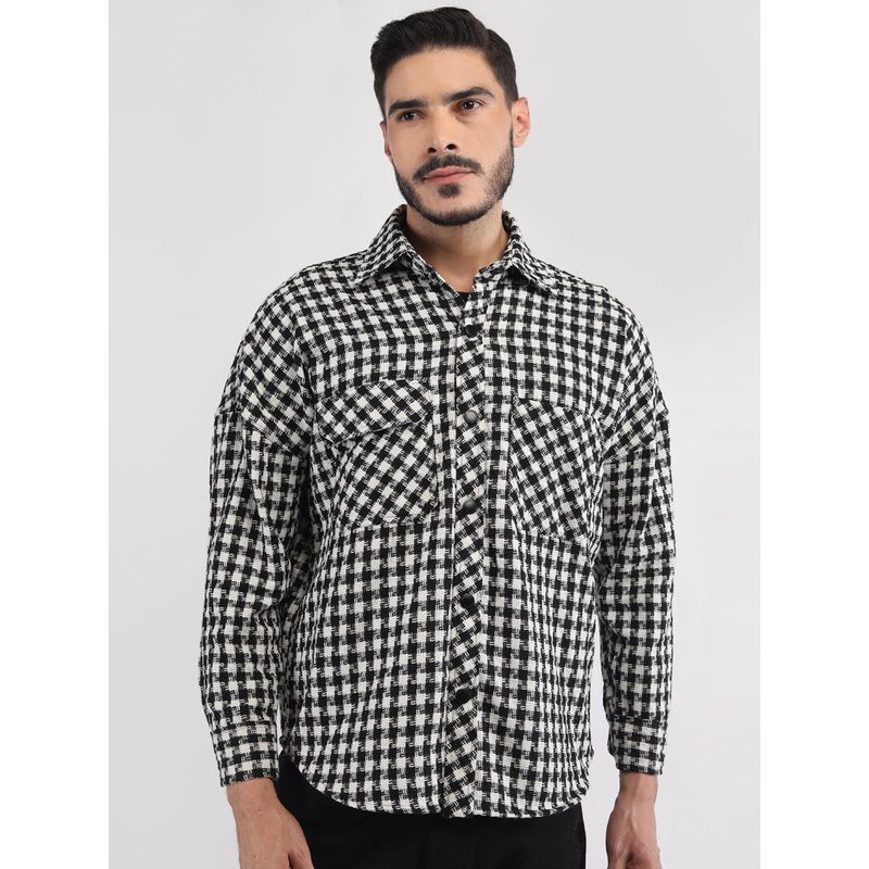 CHKOKKO Black Dlanxa Men Shacket (3XL)