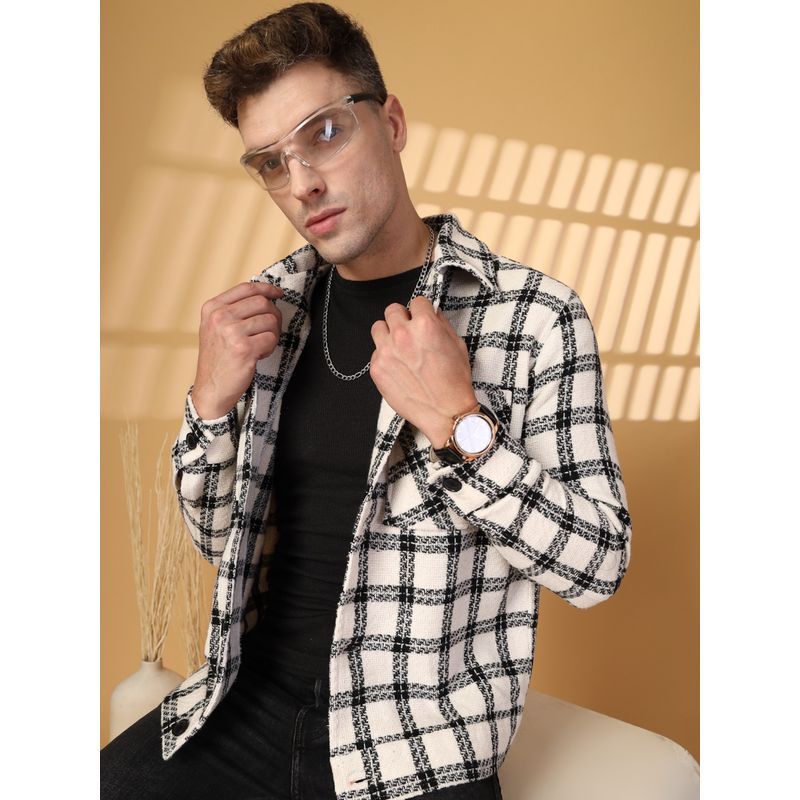 CHKOKKO White Dlanxa Men Shacket (2XL)