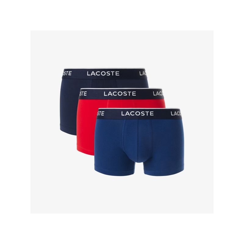 Lacoste Men Multi-Color Cotton Blend Plain Trunks (Pack of 3) (M)