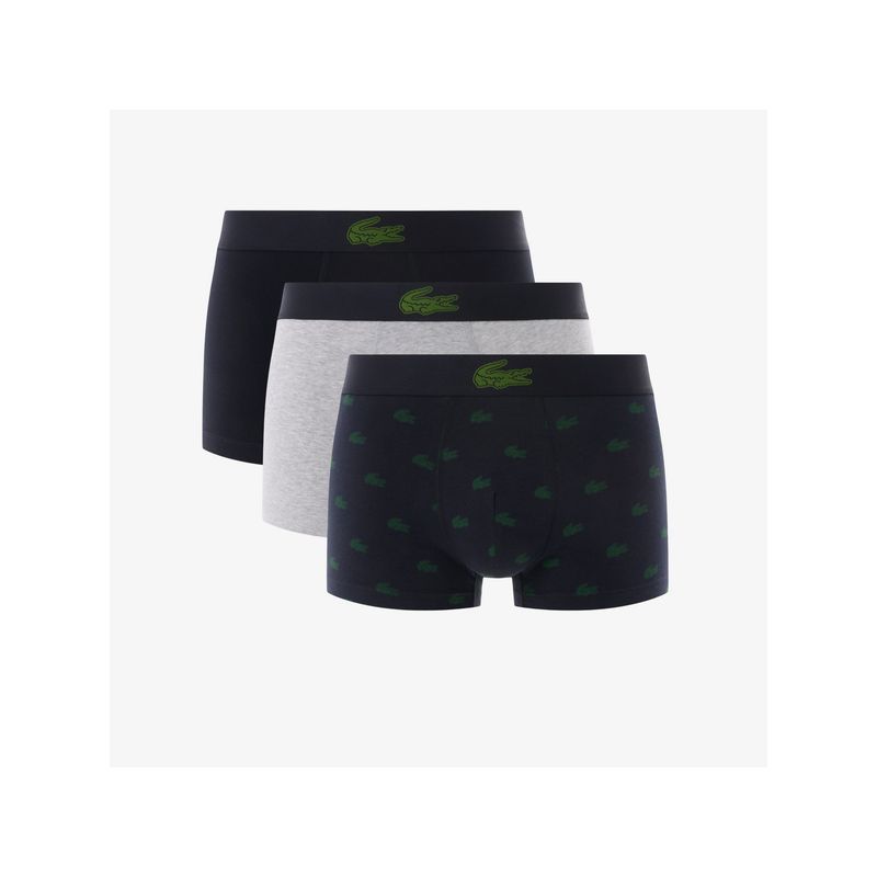 Lacoste Men Multi-Color Cotton Blend Plain Trunks (Pack of 3) (L)