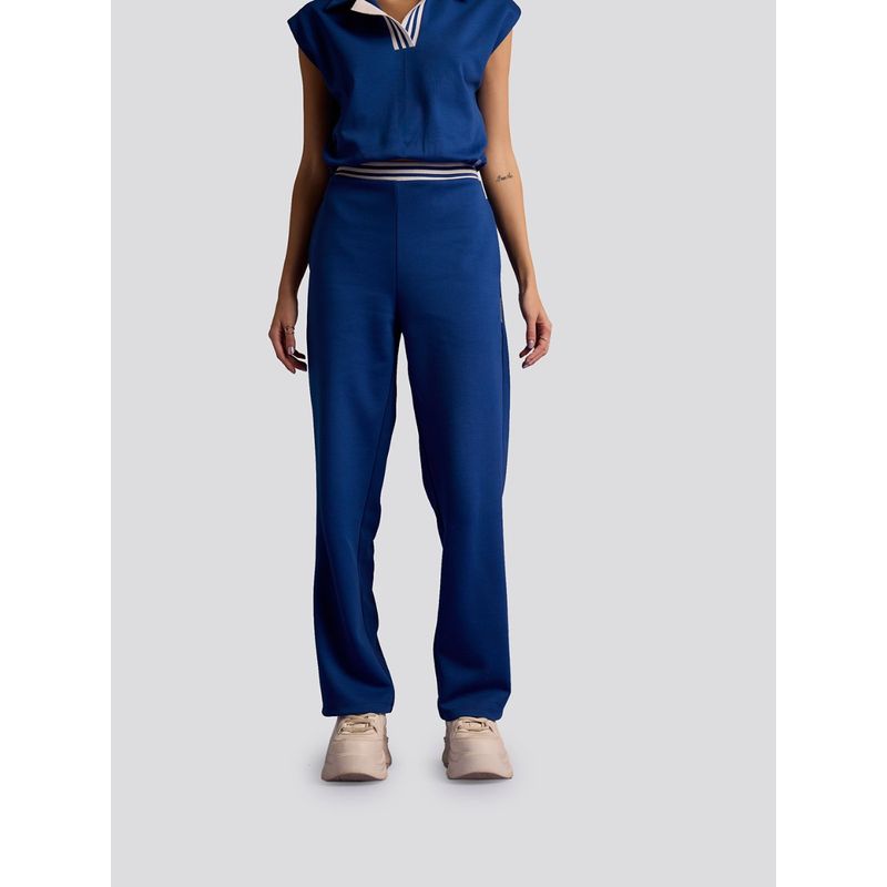Muvazo Azure Wave Rib Track Pants (XS)