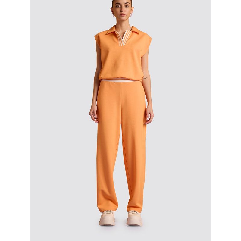 Muvazo Tangerine Twist Rib Track Pants (M)