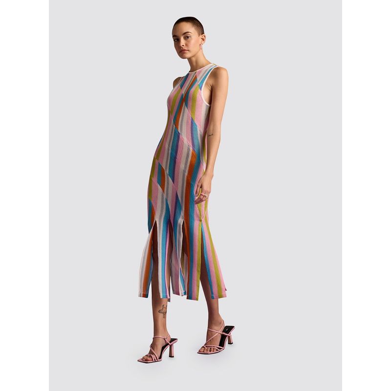 Muvazo Rainbow Fringe Dress (S)