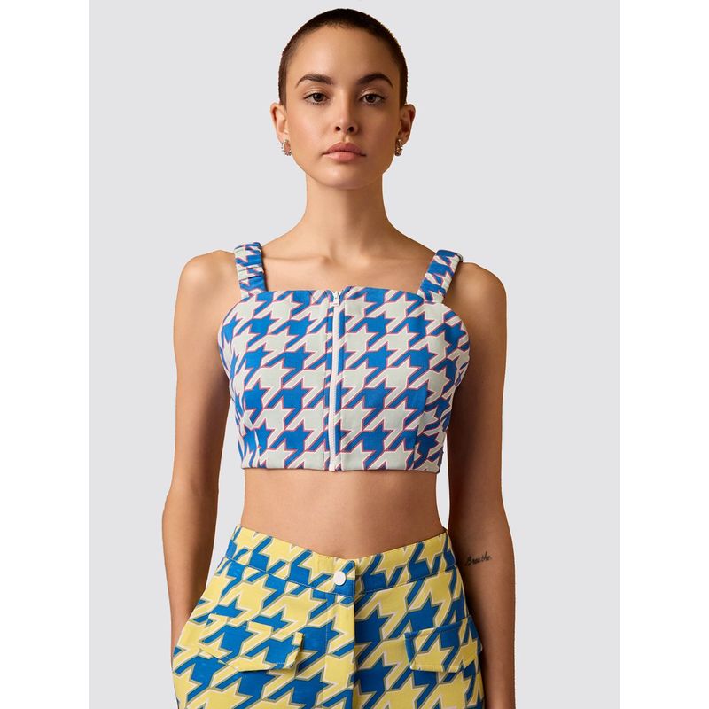 Muvazo Houndstooth Vibe Zip Tank (XS)
