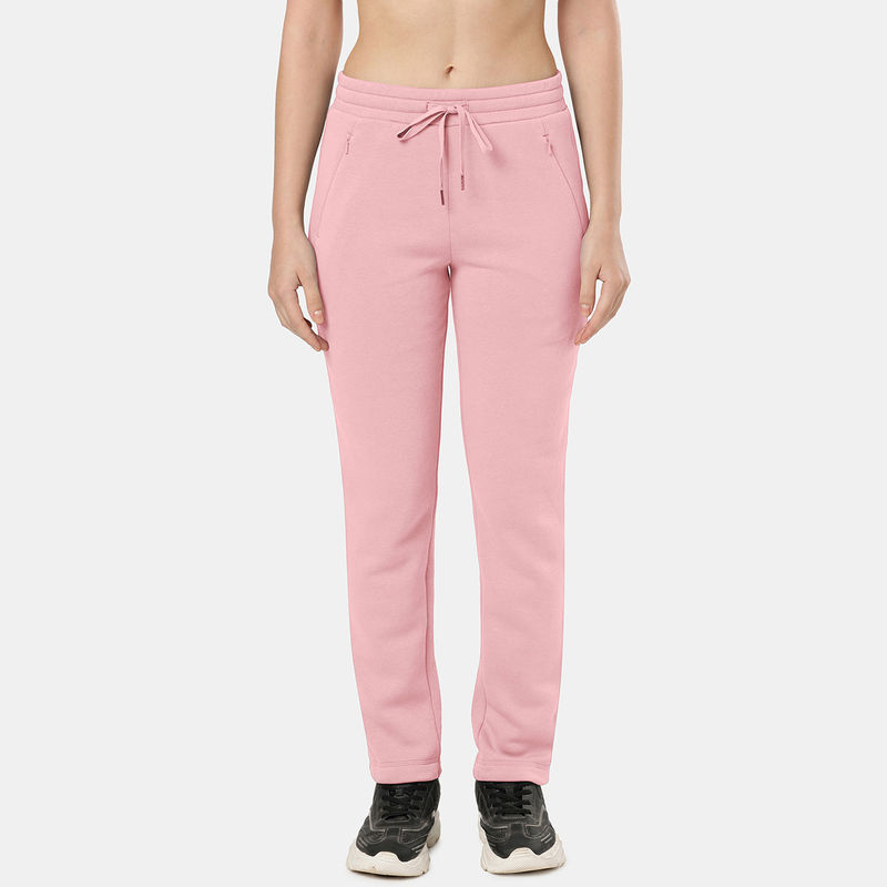 Jockey U110 Women Super Combed Cotton Fleece Fabric Relaxed Fit Trackpants - Lilas (S)