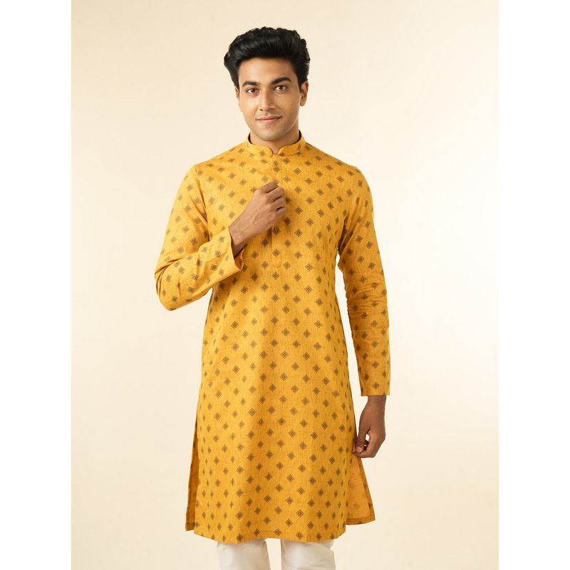 Diwas by Manyavar Men Radiant Yellow Kurta (3XL)
