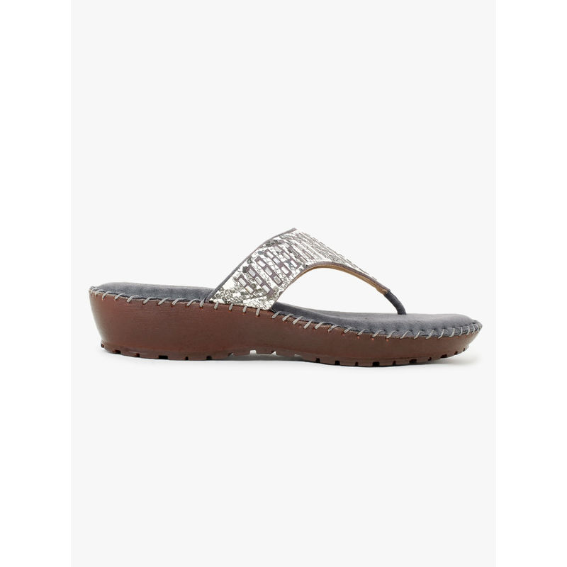 Insaddlers Slip on Soft Regular Sandals Grey (EURO 37)