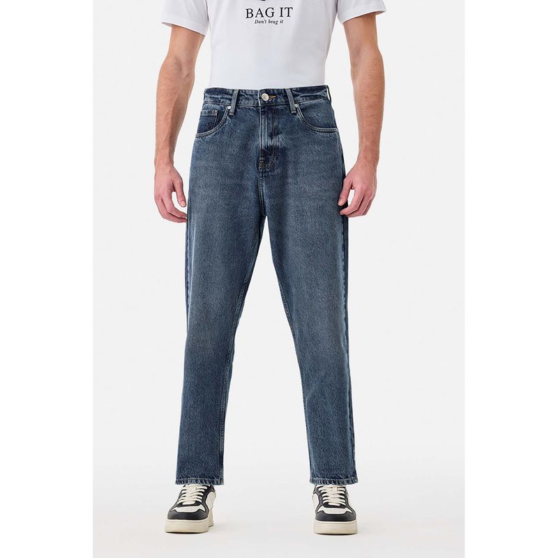 Snitch Blue Loose Jeans for Men (30)