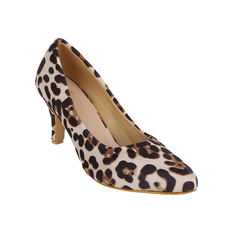 SHUZ TOUCH Printed Belly White Heels (EURO 35)