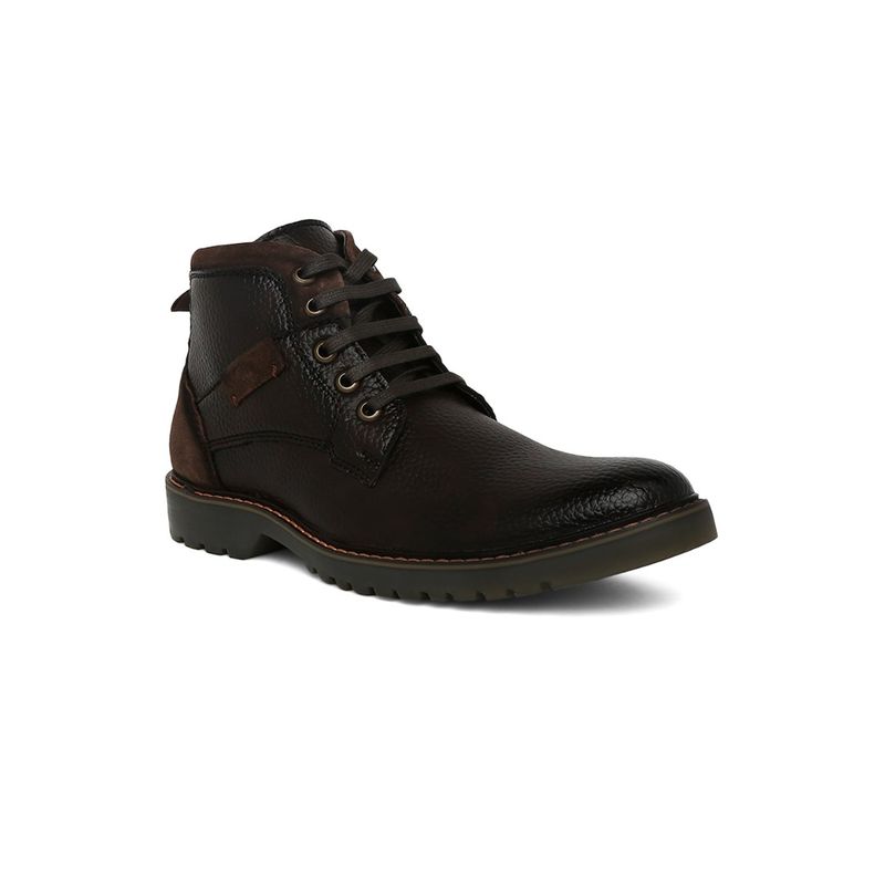 BUCKAROO Valdemar Premium Vegan Leather Brown Casual Boots for Men (UK 6)