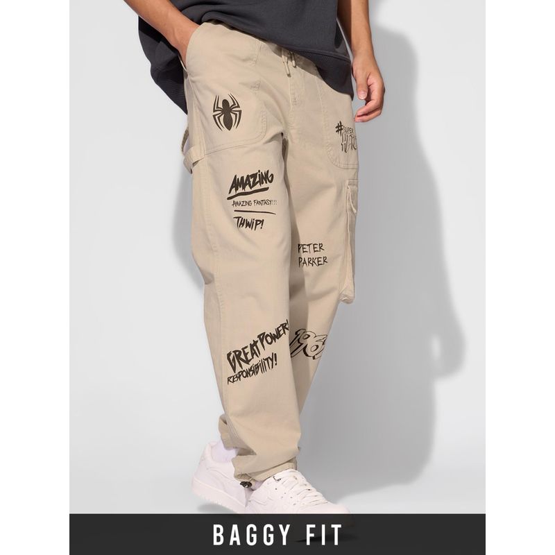 The Souled Store Official Spider-Man: Web Slinger Men Oversized Trouser (36)