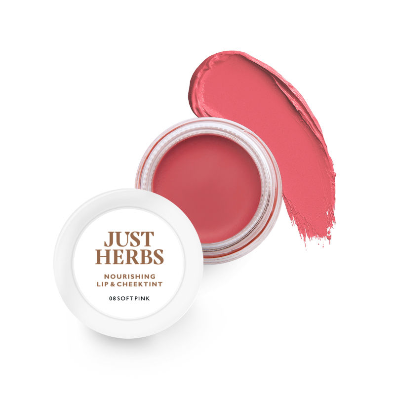 Just Herbs Herb Enriched Lip & Cheek Tint - 08 Soft Pink