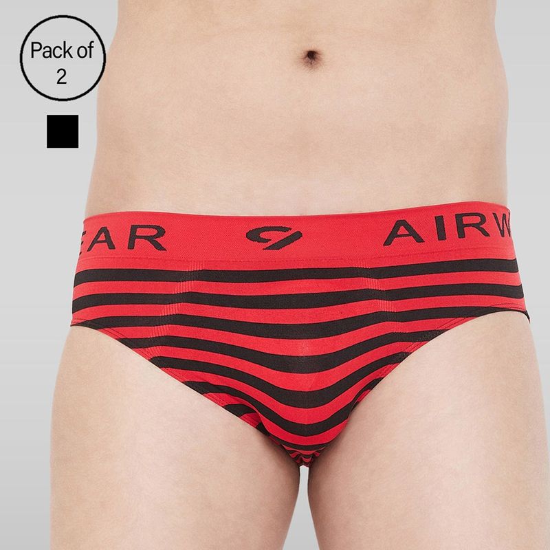 C9 Airwear Mens Briefs Red and Black (Set of 2) (S)