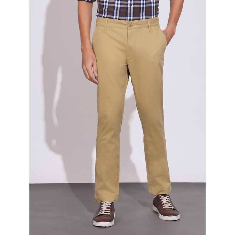 Being Human Khaki Regular Fit Chinos for Men (32)
