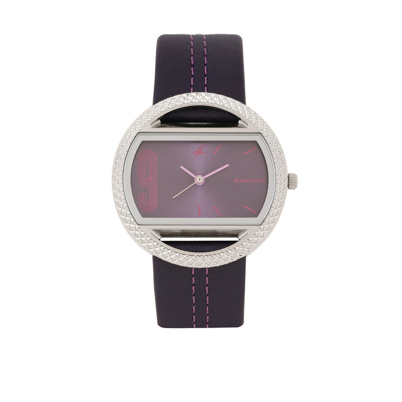 Buy Fastrack Purple Dial Purple Leather Strap Watch Online