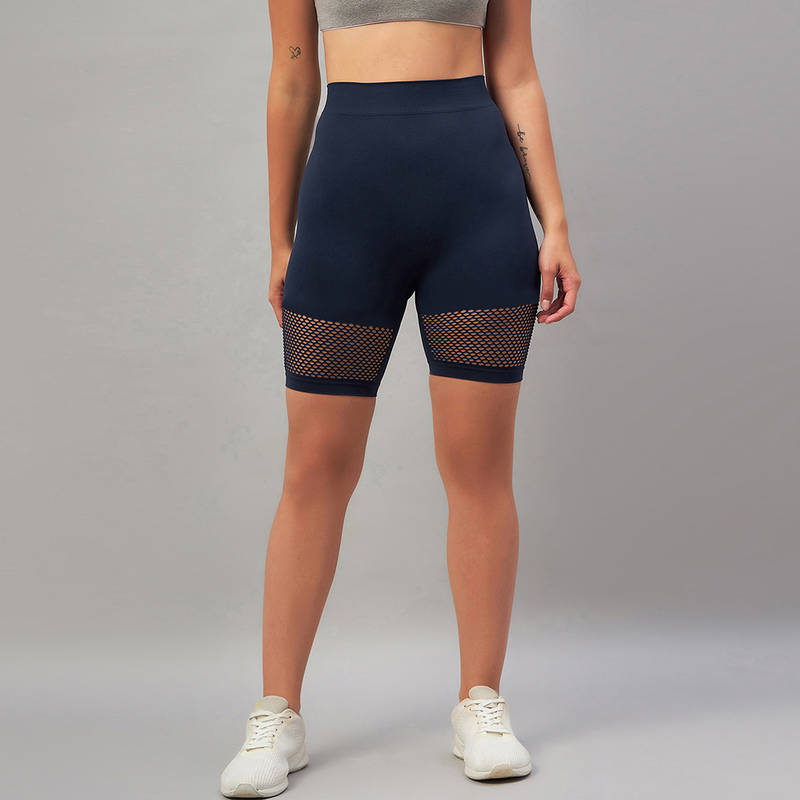 C9 Airwear Women Skinny Fit Navy Sports Shorts (S)